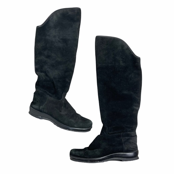 LA CANADIENNE Black Suede Over The Knee Boots 6.5 - Picture 2 of 12